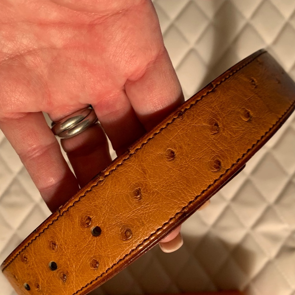 Hermes Ostrich belt strap